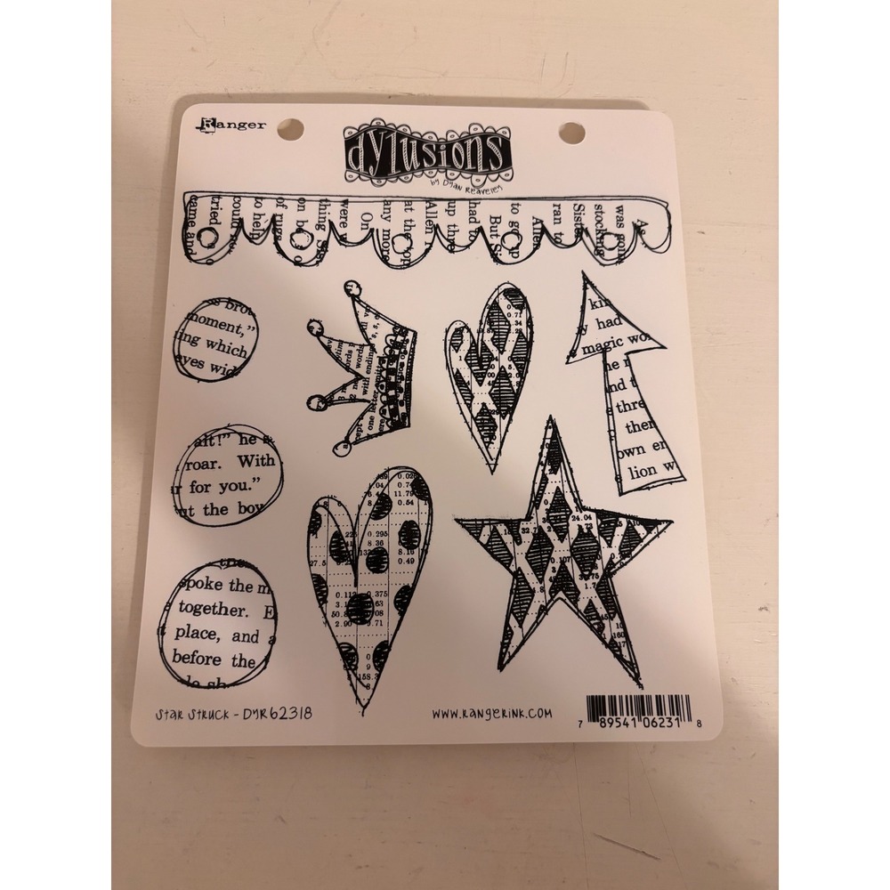 Dylusions Star Struck Cling Mount Stamps Dyan Reaveley Ranger DYR62318 New